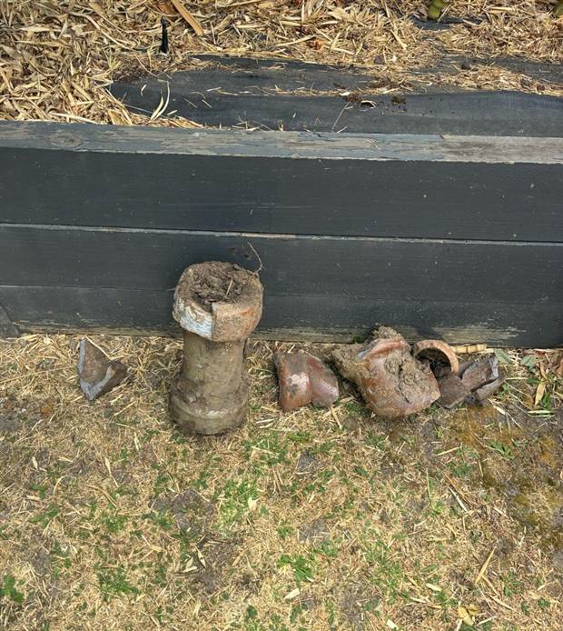 The old boundary trap fittings dug out of the ground at the Camberwell job